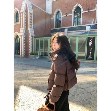 alex stevens肯豆風短款羽絨服女90白鴨絨冬季寬松加厚面包服外套