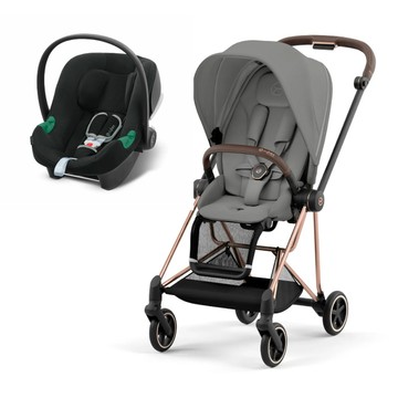 CYBEX MIOS 頂級都會型嬰兒推車(玫瑰金)+Aton B2提籃(多款可選)-贈轉接器