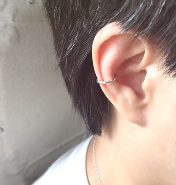 MIH 金工首飾 | 簡約單環 純銀耳骨夾 sterling silver ear cuff