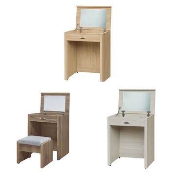 【MUNA 家居】107型2尺掀鏡鏡台含椅/共三色灰橡色