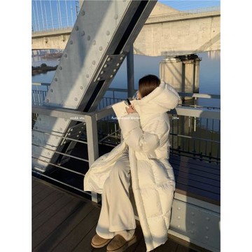 zzykk 一件過冬保命大被子羽絨服一斤充絨量連帽新國標90白鴨絨女