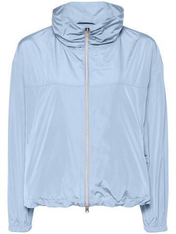 Herno - zip-up taffeta lightweight jacket - women - Polyester - 40 - Blue