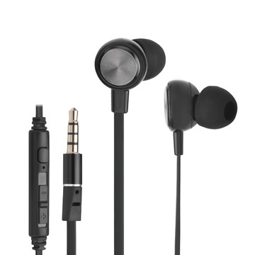 E-books S98線控接聽入耳式耳機，附音量調節器，隱藏式麥克風  E-EPA203  黑色