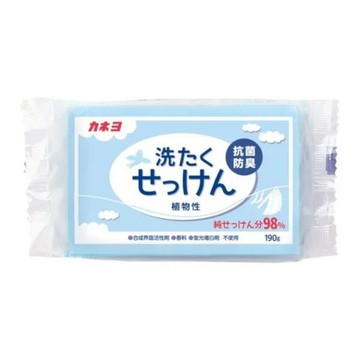【無國界雜貨舖】日本 KANEYO 衣物去污皂 洗衣皂 衣領袖口清潔皂 家事皂 190g 植物性去汙皂 除菌 防臭