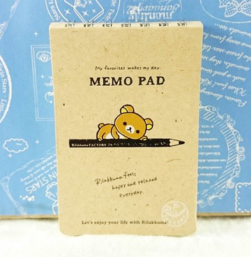 【震撼精品百貨】Rilakkuma San-X 拉拉熊懶懶熊 中便條本 鉛筆 震撼日式精品百貨