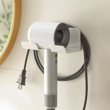 壁掛吹風機架 免鑽孔黏貼 固定收納架 浴室梳妝台置物架 防掉落整理架 隔日到貨