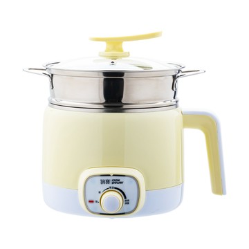 CookPower 316多功能防燙美食鍋1.7L 黃色(附蒸籠)