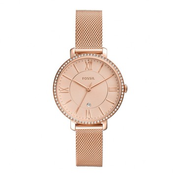 FOSSIL JACQUELINE 優雅米蘭帶腕錶-玫瑰金36mm(ES4628)原廠公司貨【ERICA STORE】
