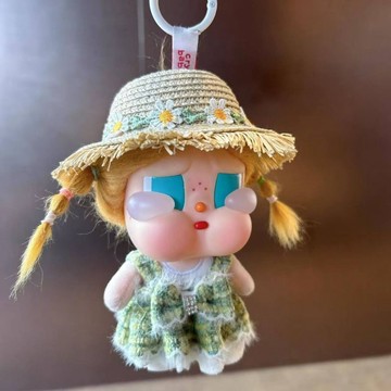 臺灣出貨✨  新款哭娃衣服 crybabyVacation系列搪膠綠色娃衣連衣裙春夏呼嚕草帽