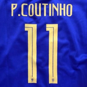 子供用 K049 18 ブラジル P Coutinho 11 コウチーニョ 青 ゲームシャツ パンツ付 サッカー キッズ ジュニア ユニフォーム 上下セット 通販 Lineポイント最大1 0 Get Lineショッピング