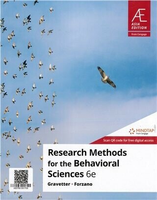 Research Methods for the Behavioral Sciences (6版) Gravetter、Forzano 2017 Cengage