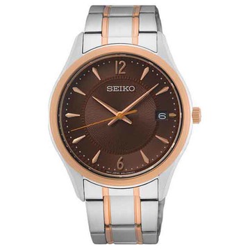 【SEIKO】精工 CS系列 SUR470P1 藍寶石鏡面 日期 鋼錶帶男錶 39mm 銀/咖啡 6N52-00D0B