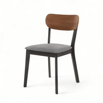 柯比曲木餐椅｜木質椅背・布面坐墊・實木椅腳 CHR102