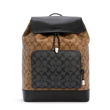 COACH 抽繩雙肩包翻蓋旅行背包男士後背包 (預購)C2949~【 購物節優惠 ★ 菲尼斯 國際精品 3折起 】