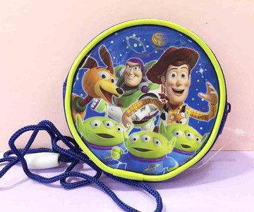 【震撼精品百貨】迪士尼玩具總動員~圓形零錢包附繩*73326