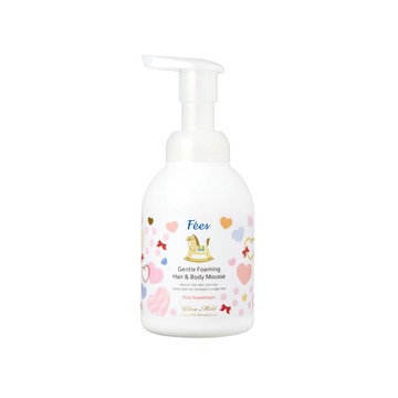 Fees 嬰兒洗髮沐浴泡泡-粉紅甜心400ml