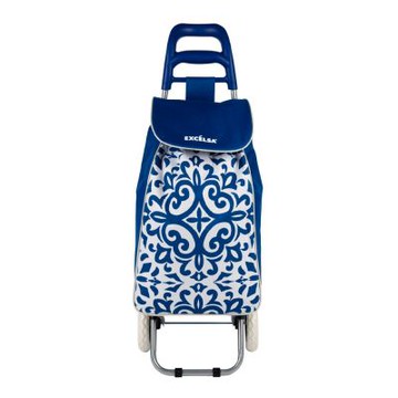 《EXCELSA》Boheme blue購物菜籃車-波西米亞藍38L-- 菜籃車 買菜車 推車