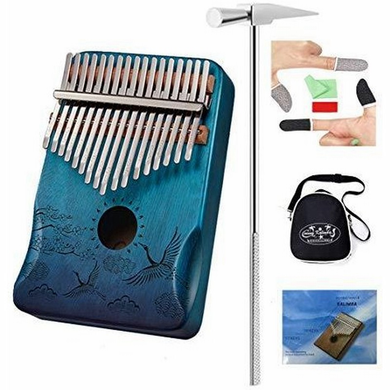 カリンバ 17キー Kalimba 親指ピアノ アフリカ楽器 パターン 高品質アカシアコア木材 初心者向けかりんば 青い 通販 Lineポイント最大0 5 Get Lineショッピング