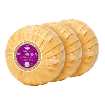 蜂王 珍珠檀香皂3入組