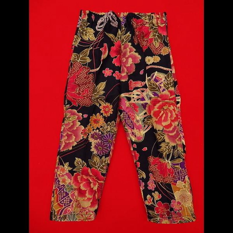 鯉口シャツ 金彩牡丹と桜(紫）大人鯉口シャツ単品 男女兼用 義若オリジナル 鯉口シャツ 金彩牡丹と桜(紫）大人鯉口シャツ単品 男女兼用 義若