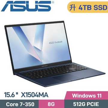 ASUS VivoBook 15 X1504MA-0081B350(Core7-350/8G/4TB SSD/W11/15.6)特仕
