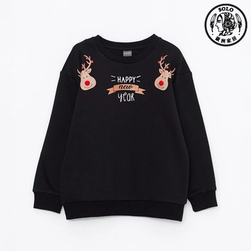 【SOLO歐洲家居】LCW 土耳其製 節慶麋鹿上衣 兒童秋冬裝 4-14歲