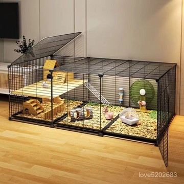 宅配免運😊倉鼠籠子超大家用造景便宜金絲花枝基礎用品豪華專用大別墅收納櫃 寵物籠子