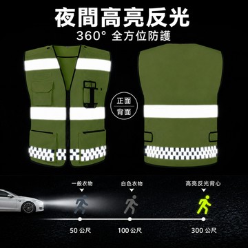 反光安全背心 無線電款【酪旅子】開立發票 透氣 反光衣 透氣網眼背心 工地背心 工程施工背心 工作背心【1864】