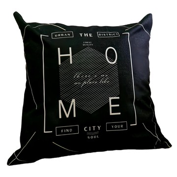 STYLE_G 時代家居 棉麻抱枕套  黑亮家園  44.5 x 44.5cm  1個