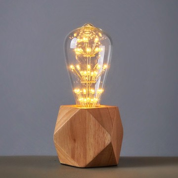 復古‧實木檯燈‧多角切割‧菱形煙火檯燈│Good Form‧好造形