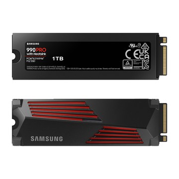 Samsung 990 PRO 含散熱片1TB NVMe M.2 2280 PCIe 固態硬碟 (MZ-V9P1T0CW)