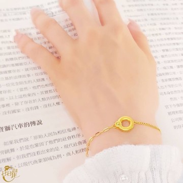 【晶曜珠寶】5G手鍊 情緣 活動手圍 1.09錢