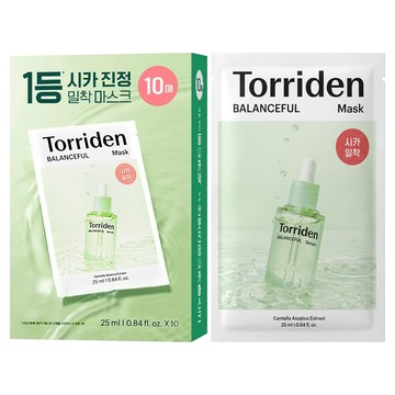 Torriden 官方直營 積雪草舒緩急救面膜  10入  1組