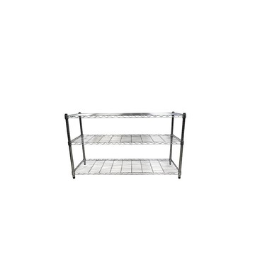 Top queen 【Top queen】45 x 120 x 60 cm 三層鐵力士鍍鉻萬用收納架