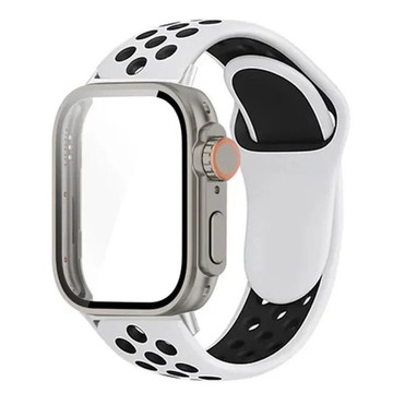 2合1 適用於 華為 Huawei Watch fit 4Pro 4 3 運動透氣矽膠錶帶 搭配超鋼化玻璃膜保護殼 配件