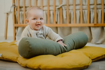 麻雲墊嬰兒遊戲墊 - 黃色（芥末黃）嬰兒運動墊