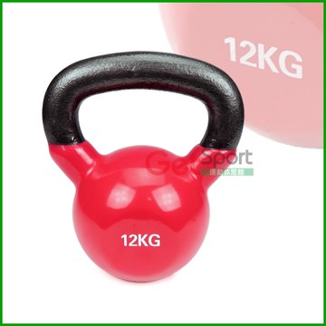 浸膠壺鈴12公斤(12kg壺鈴/甩啞鈴/包膠壺鈴/拉環啞鈴/重訓/核心肌群/GetSport)