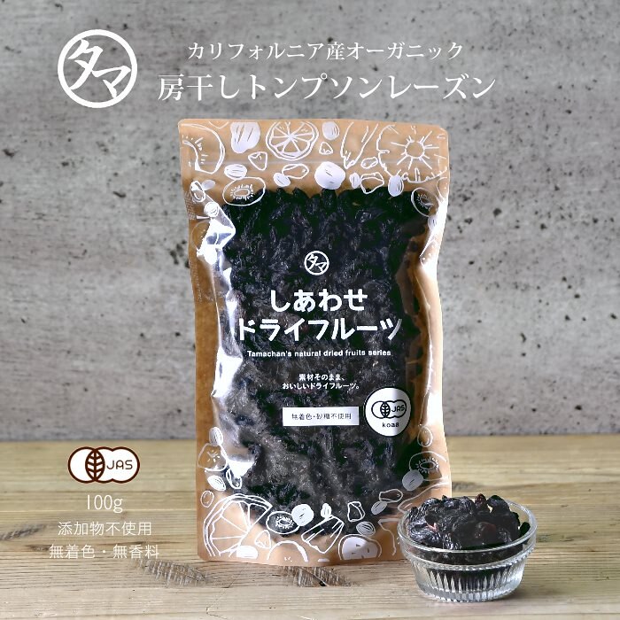 房干しトンプソンレーズン(100g アメリカ産)無添加 ノンオイル 砂糖 着色料不使用 ドライフルーツ ドライレーズン