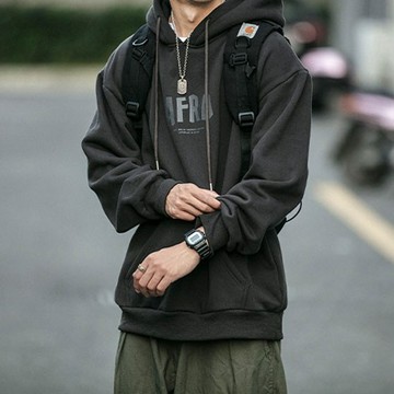 【隔日到貨】純棉重磅帽t 簡約Oversize連帽大學t 日系復古長袖衛衣男生衣服 百搭寬鬆長袖上衣男女通用