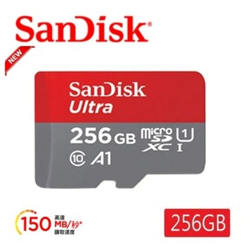 SanDisk 晟碟 Ultra microSDXC UHS-I A1 256GB記憶卡 150MB/s