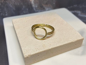 圓圈黃銅戒指 開口式