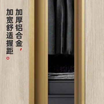 工廠直銷 可客製 【附發票】 拉手 衣櫃拉手 隱形拉手 子母拉手柜門隱形嵌入式衣柜門字母拉手一體抽屜櫥柜門把手長條黑特惠/開立發票 特價出 Z127