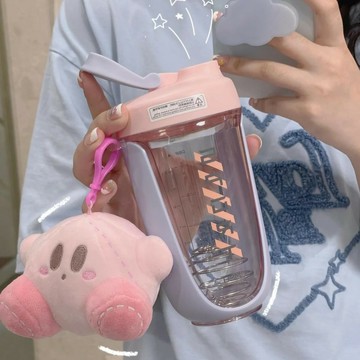 網紅同款噸噸噸水杯男女情侶高顏值塑料杯學生戶外大容量搖搖杯