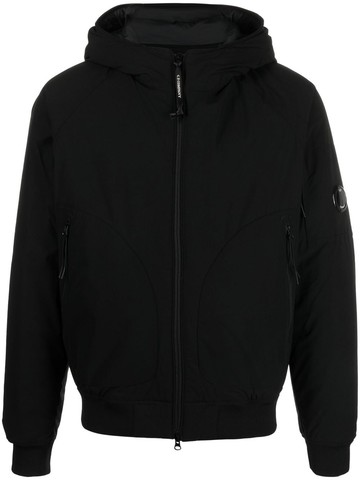 C.P. Company - Lens-detail hooded jacket - men - Polyamide/Polyester/Polyester - 50 - Black