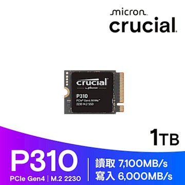 美光 Micron Crucial P310 1TB 2230 1000G NVMe M.2 PCIe SSD 固態硬碟