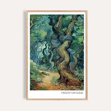 森林小徑 / 梵谷大師風格 藝術掛畫 海報 畫芯 無框畫 裝飾畫