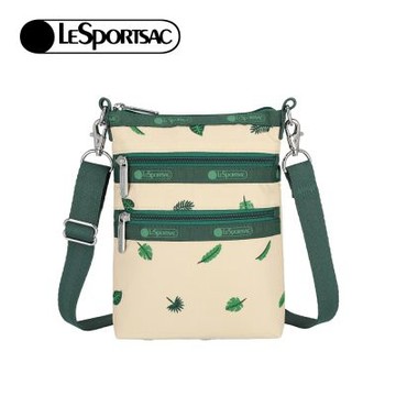 Lesportsac 3 Zip Crossbody 三層拉鍊斜背包 七夕浪漫購 送禮首選 女包-綠色慢旅