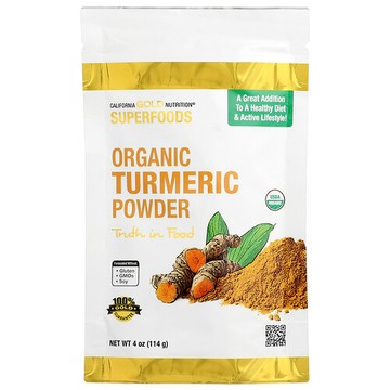 California Gold Nutrition, SuperFood，有機姜黃粉，4 盎司（114 克）