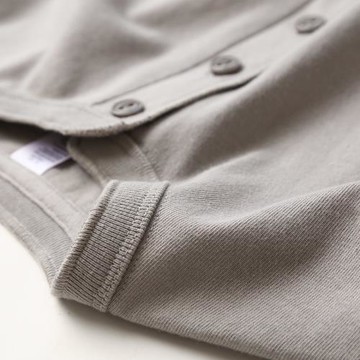 城堡灰 精梳棉重磅純色亨利領短袖tee 日系復古寬松休閑男士T恤夏