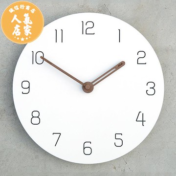 12寸 鐘表 簡約 時鐘 掛鐘 客廳靜音美式個性 裝飾 創意 石英鐘